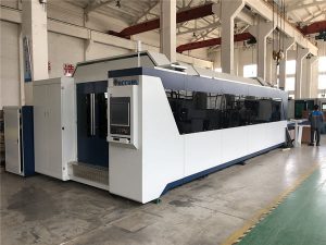 पेशेवर सीएनसी फाइबर लेजर काटने की मशीन 1000 w 1500 w विनिमय तालिका के साथ